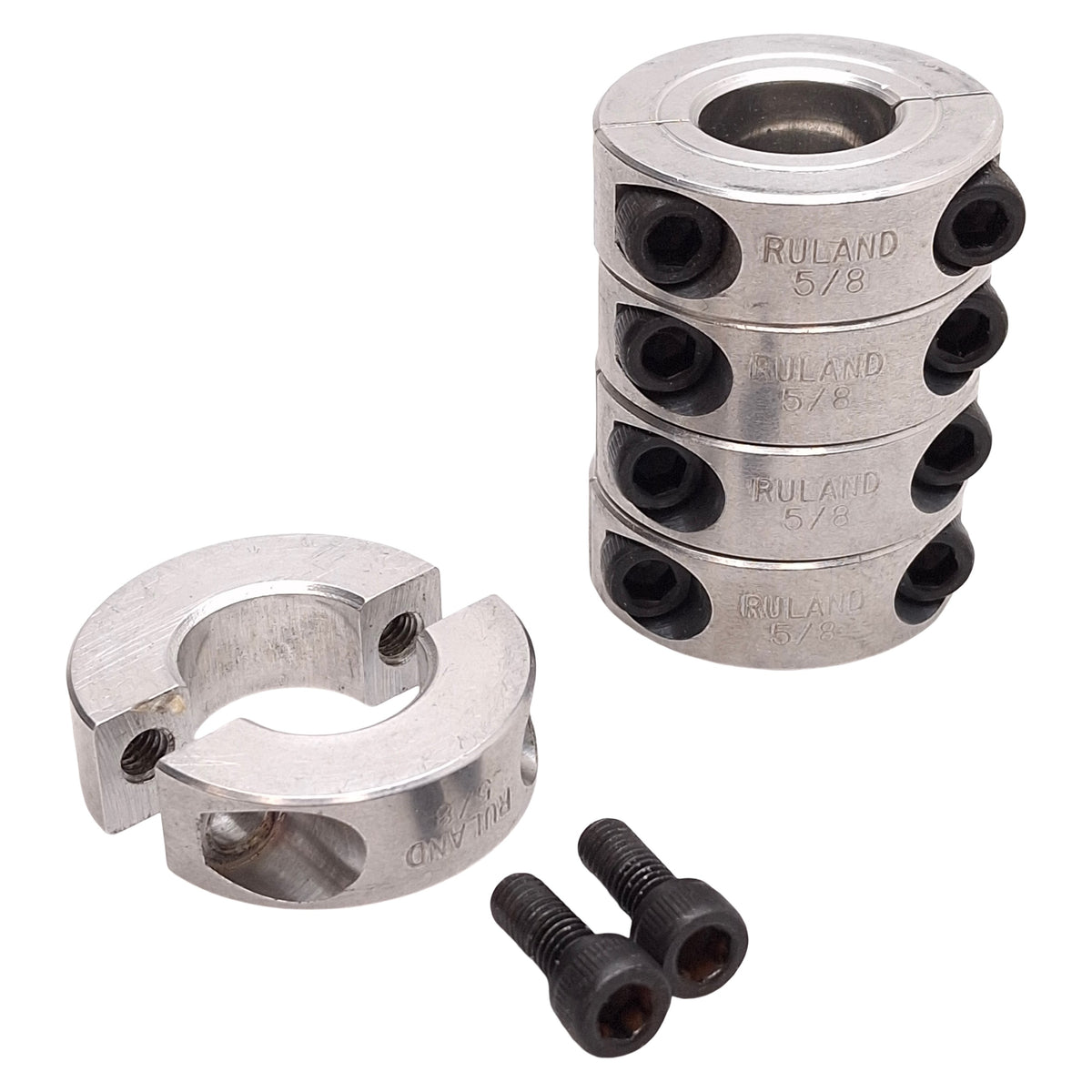 Used Lot of 5 Ruland SP-10-A Two-Piece Shaft Collar, ø5/8in ID, 1-5/16in OD, 7/16in W