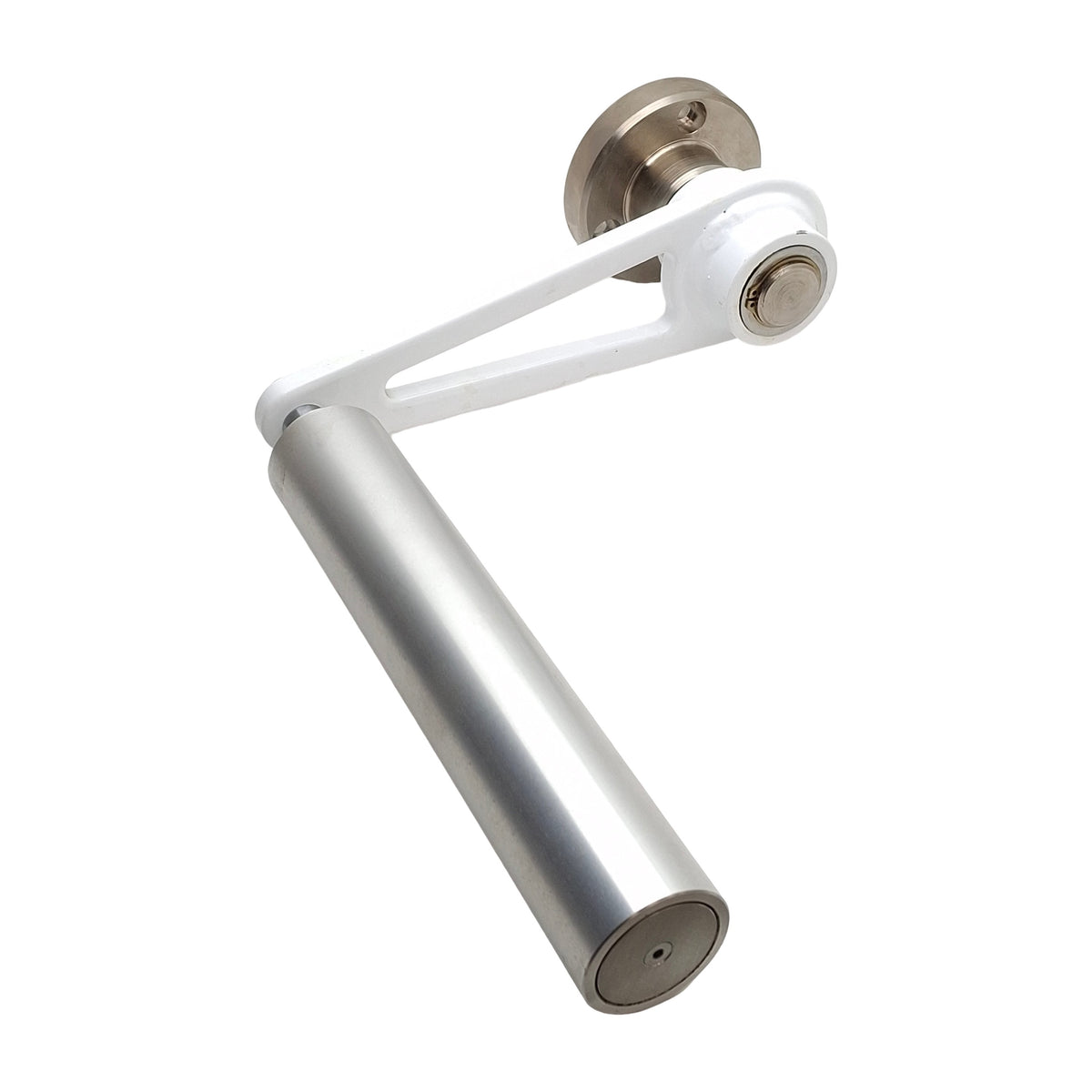 Used Dorner AquaGard / AquaPruf Sanitary Snub Roller Tracking Pivot Arm ø2in x 10in W