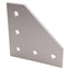 Used Lot of 5 80/20 4151 90-Degree Angled Flat Plate, 10-Series, 5-Hole, 3in x 3in