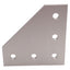 Used Lot of 5 80/20 4151 90-Degree Angled Flat Plate, 10-Series, 5-Hole, 3in x 3in