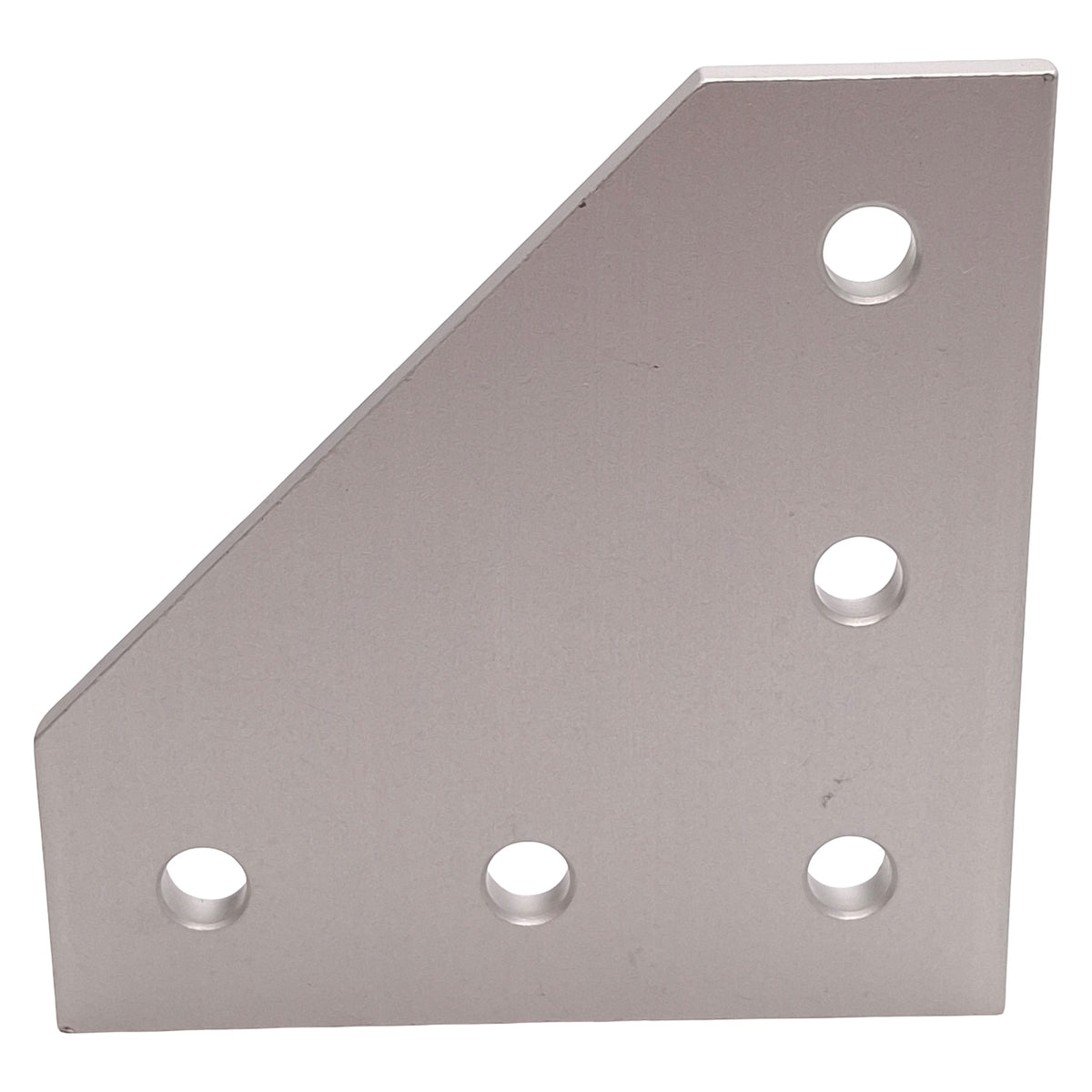Used Lot of 5 80/20 4151 90-Degree Angled Flat Plate, 10-Series, 5-Hole, 3in x 3in