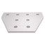 Used Lot of 4 80/20 4155 Tee Flat Plate, 10-Series, 8-Hole, 3in x 4in x 3/16in