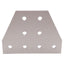 Used Lot of 4 80/20 4155 Tee Flat Plate, 10-Series, 8-Hole, 3in x 4in x 3/16in