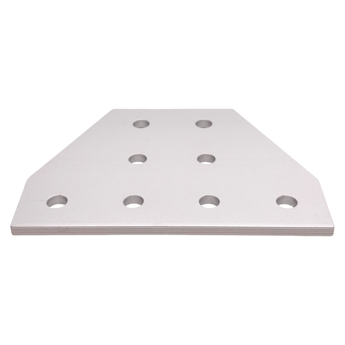 Used Lot of 4 80/20 25-4155 Tee Flat Plate, 25-Series, 8-Hole, 75mm x 100mm x 4mm