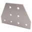 Used Lot of 4 80/20 25-4155 Tee Flat Plate, 25-Series, 8-Hole, 75mm x 100mm x 4mm