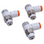 New – Open box Lot of 3 SMC AS2201F-N01-07SA Flow Control Fitting 1/8in NPT to ø1/4in OD Tube