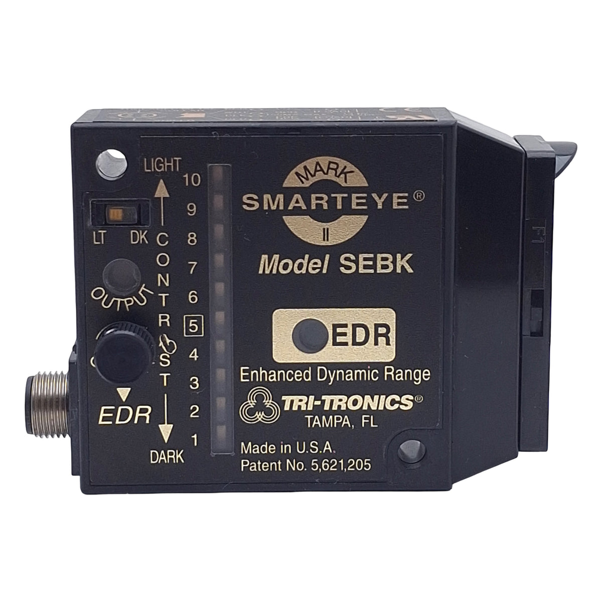 New Tri-Tronics SEBKF1 Glass Fiber Optic Amplifier, NPN/PNP, 12-24VDC, 4-Pin M12