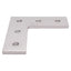 Used Lot of 4 80/20 4081 L Flat Plate, 10-Series, 5-Hole, 3in x 3in x 3/16in