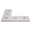 Used Lot of 4 80/20 4081 L Flat Plate, 10-Series, 5-Hole, 3in x 3in x 3/16in