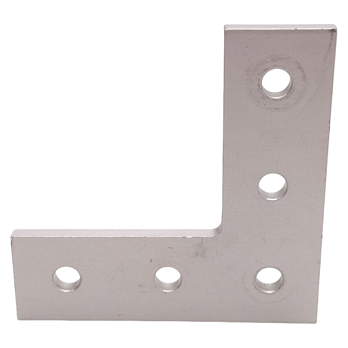 Used Lot of 4 80/20 4081 L Flat Plate, 10-Series, 5-Hole, 3in x 3in x 3/16in