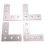 Used Lot of 4 80/20 4081 L Flat Plate, 10-Series, 5-Hole, 3in x 3in x 3/16in