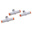 Used Lot of 3 SMC AS1001F-01-3 Speed Control Fitting 1MPa Max, ø1/8in OD Tube
