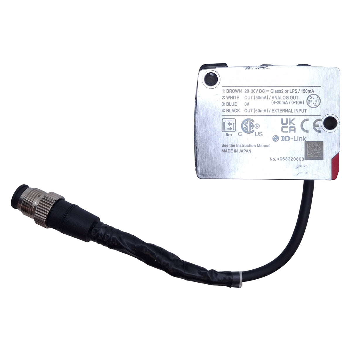 Used Keyence LR-TB5000C Laser Detection Sensor 60-5000mm Range *Damaged Cable*
