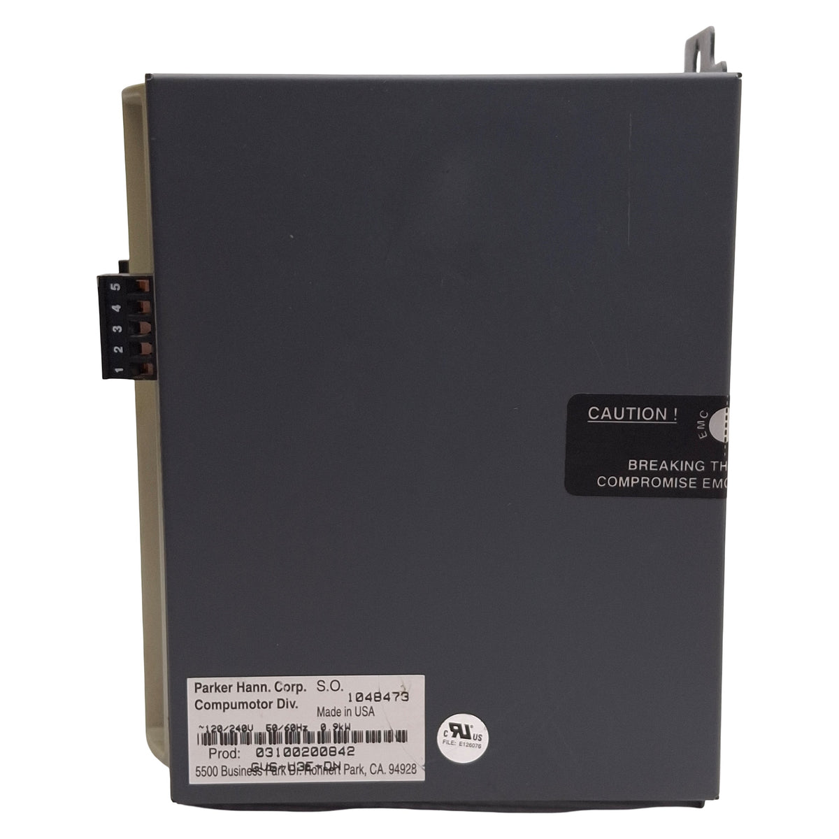 Used Parker GV6-U3E-DN Gemini Servo Drive w/ DeviceNet, 0.9kW, 3A, 120/240VAC Input