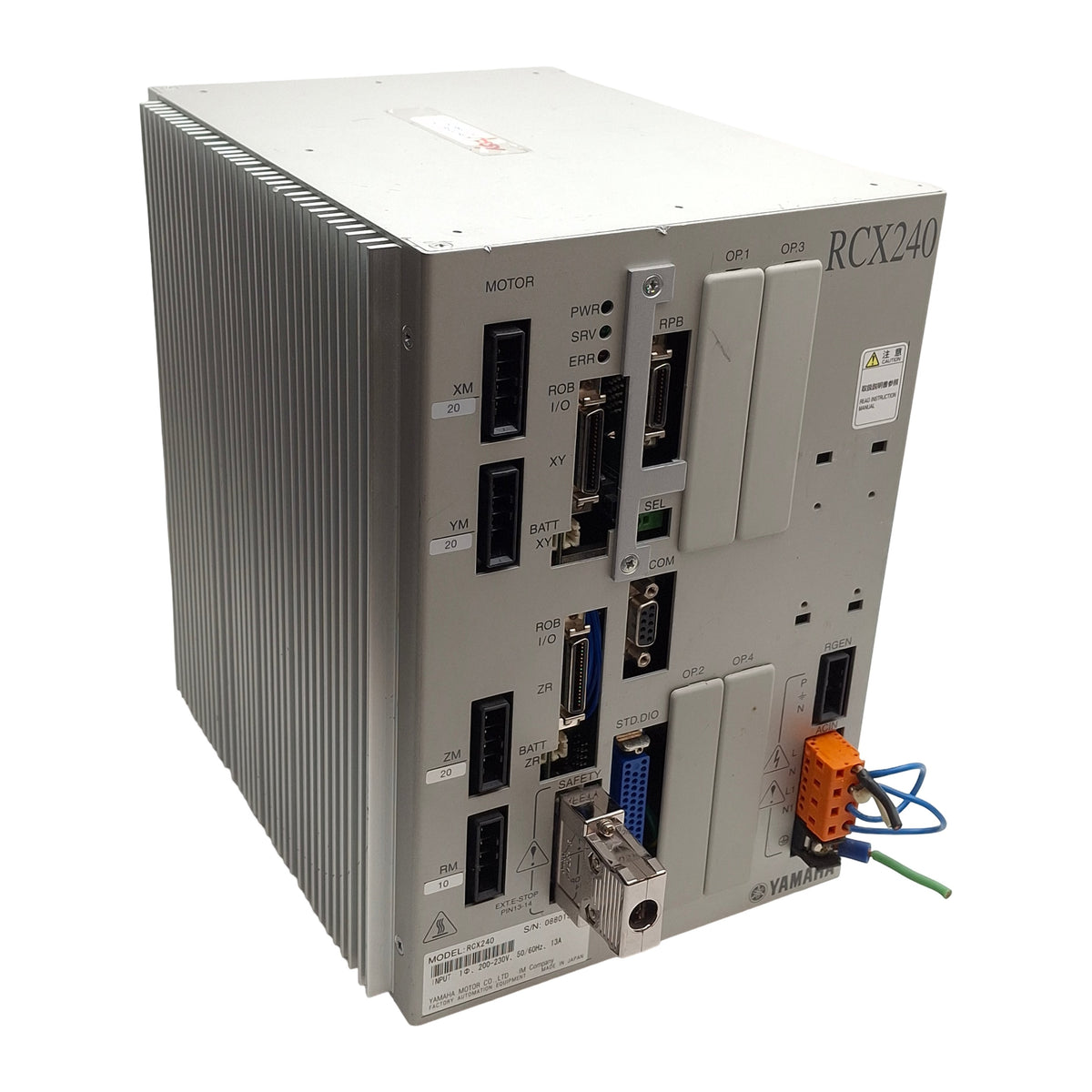 Used Yamaha RCX240 4-Axis Robot Controller, 200-230V 1600W 2500VA, SCARA Cartesian