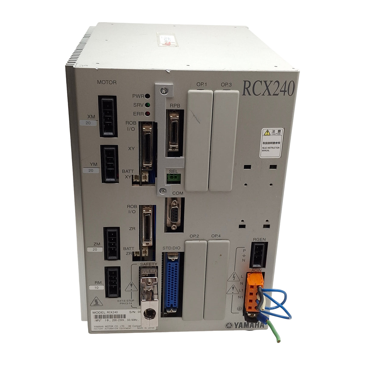 Used Yamaha RCX240 4-Axis Robot Controller, 200-230V 1600W 2500VA, SCARA Cartesian