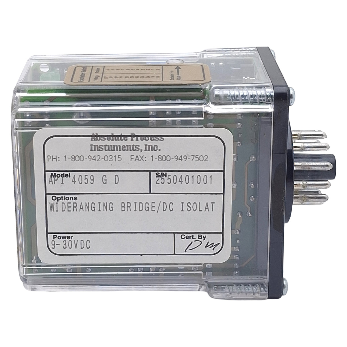 New API API 4059 G D Adjustable Sensor to DC Converter, 1VDC/±10VDC 1mA/4-20mADC Out
