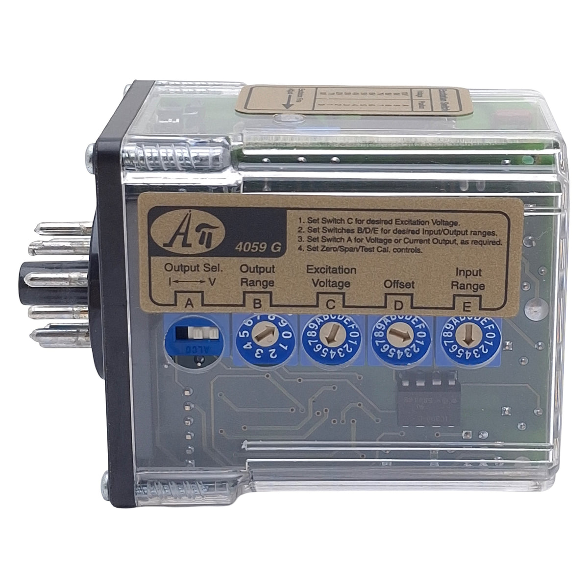 New API API 4059 G D Adjustable Sensor to DC Converter, 1VDC/±10VDC 1mA/4-20mADC Out