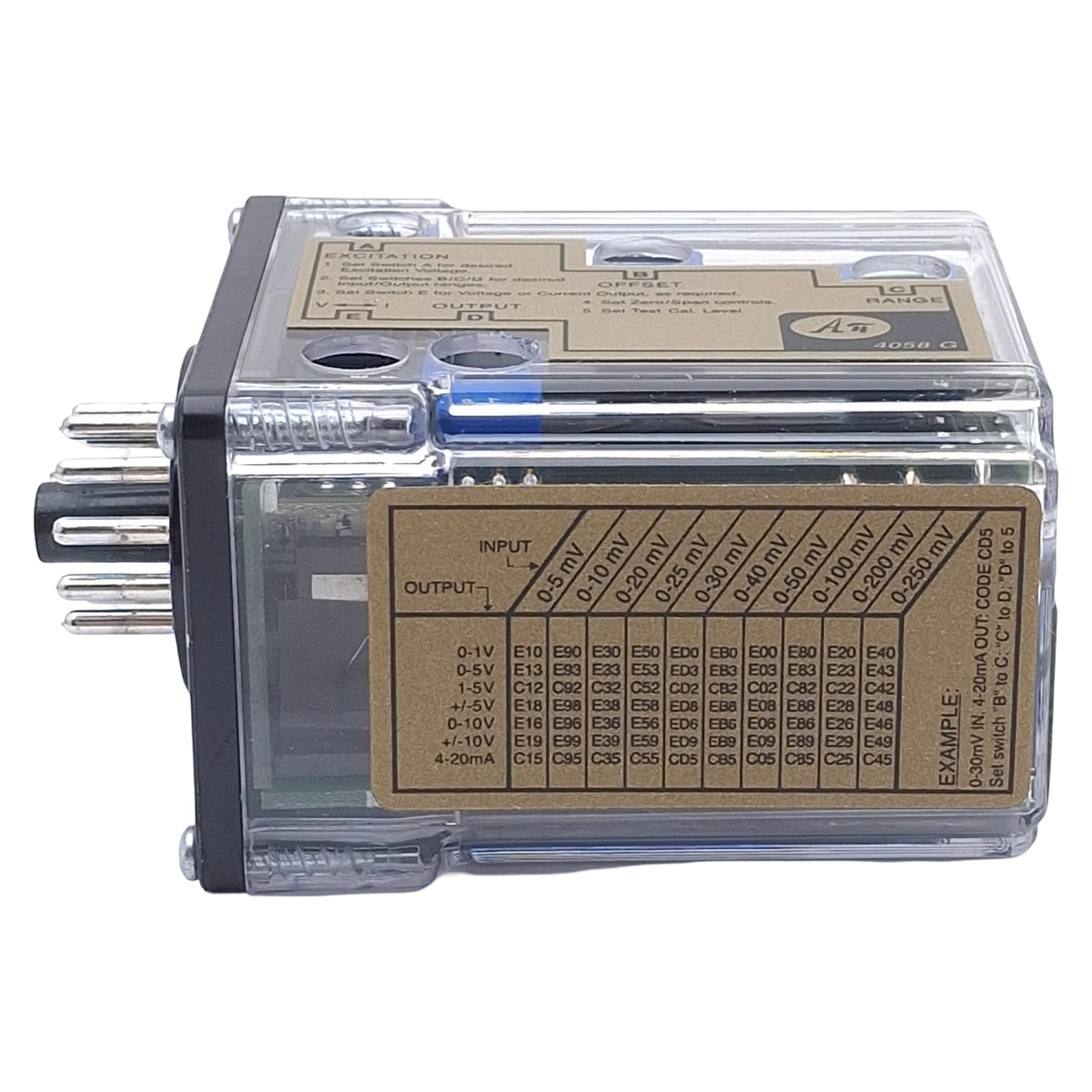 New API API 4058 G D24 Adjustable Sensor to DC Converter, 1V/±10VDC 1mA/4-20mA Out
