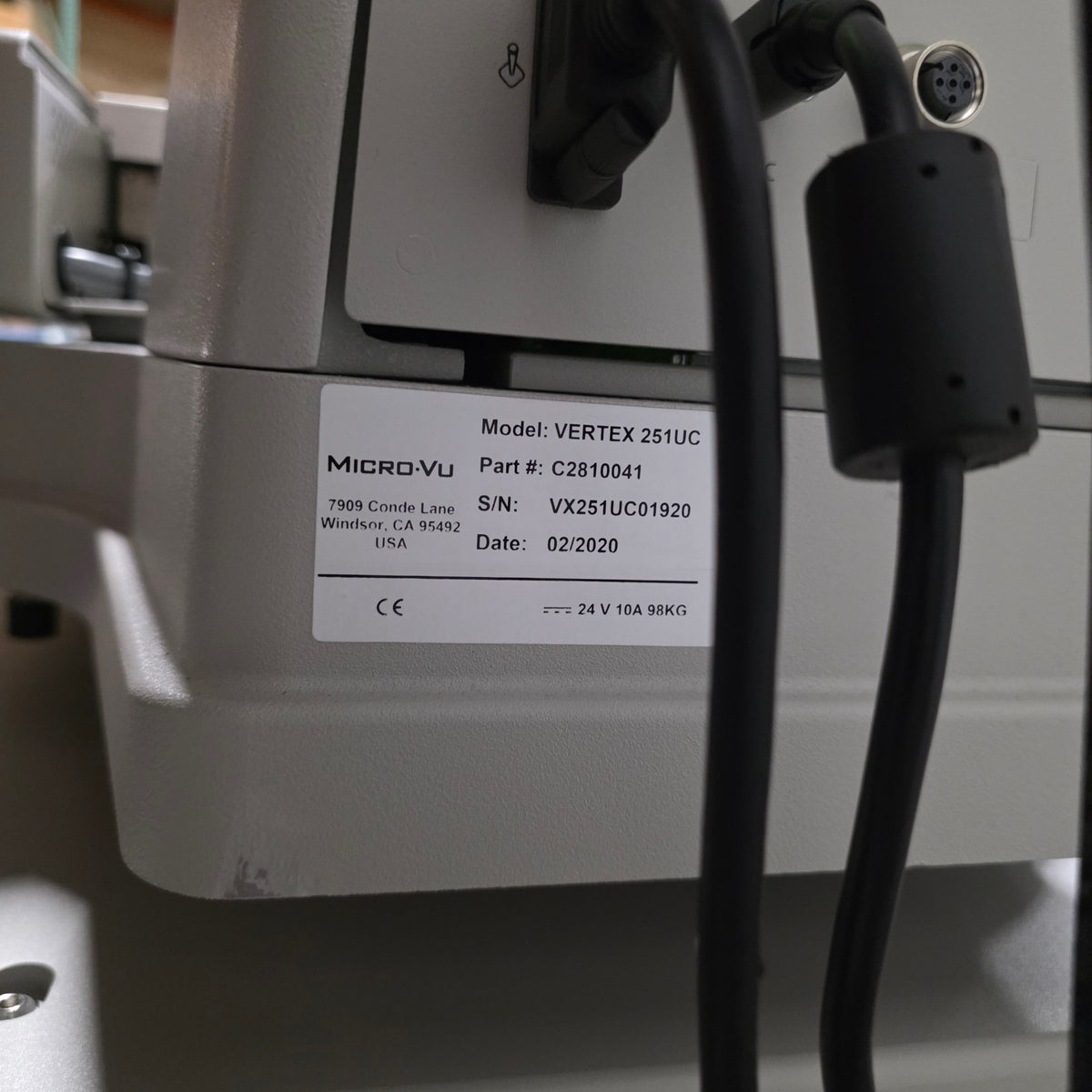 Used Micro Vu Vertex 251UC Automatic Vision Measurement System 250x160x160mm, 0.1µm