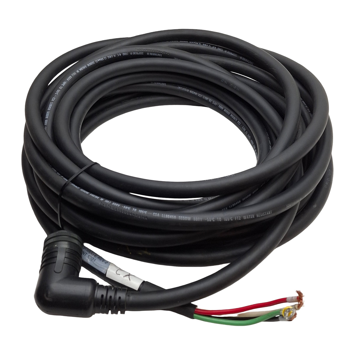 Used Yaskawa B1EV-10(A)-E Value Servo Motor Power Cable 10 Meters 200/400V 850W-2.5kW