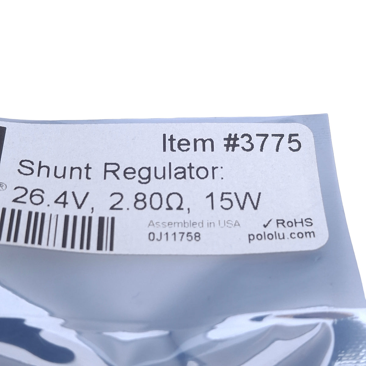 New Lot of 3 Pololu 3775 Shunt Regulator 15W, 26.4V Out, 2.8 Ohms, 0.8 x 1.125in