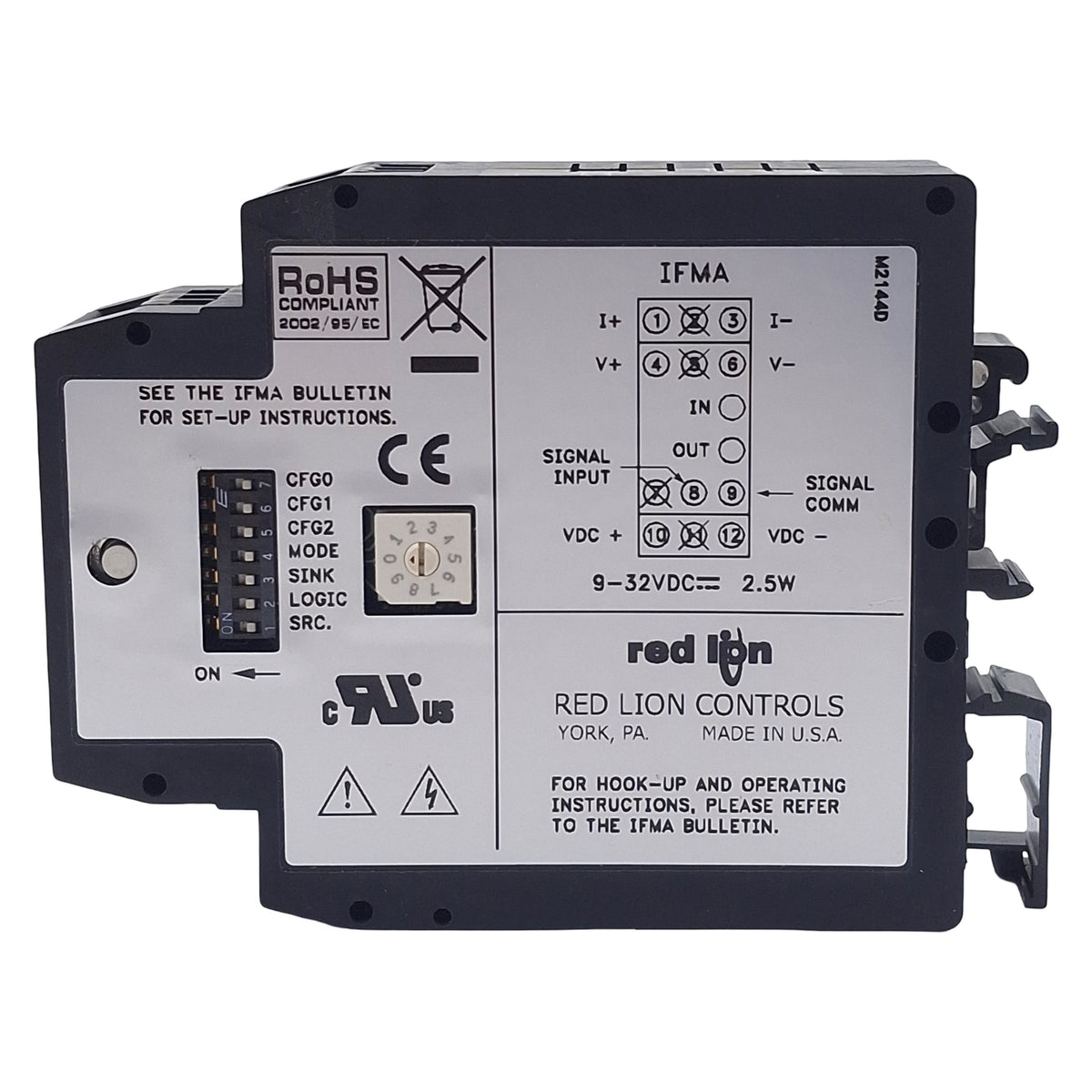 Used Red Lion Controls IFMA0035 DC Frequency to Analog Converter, 9-32VDC, DIN Rail