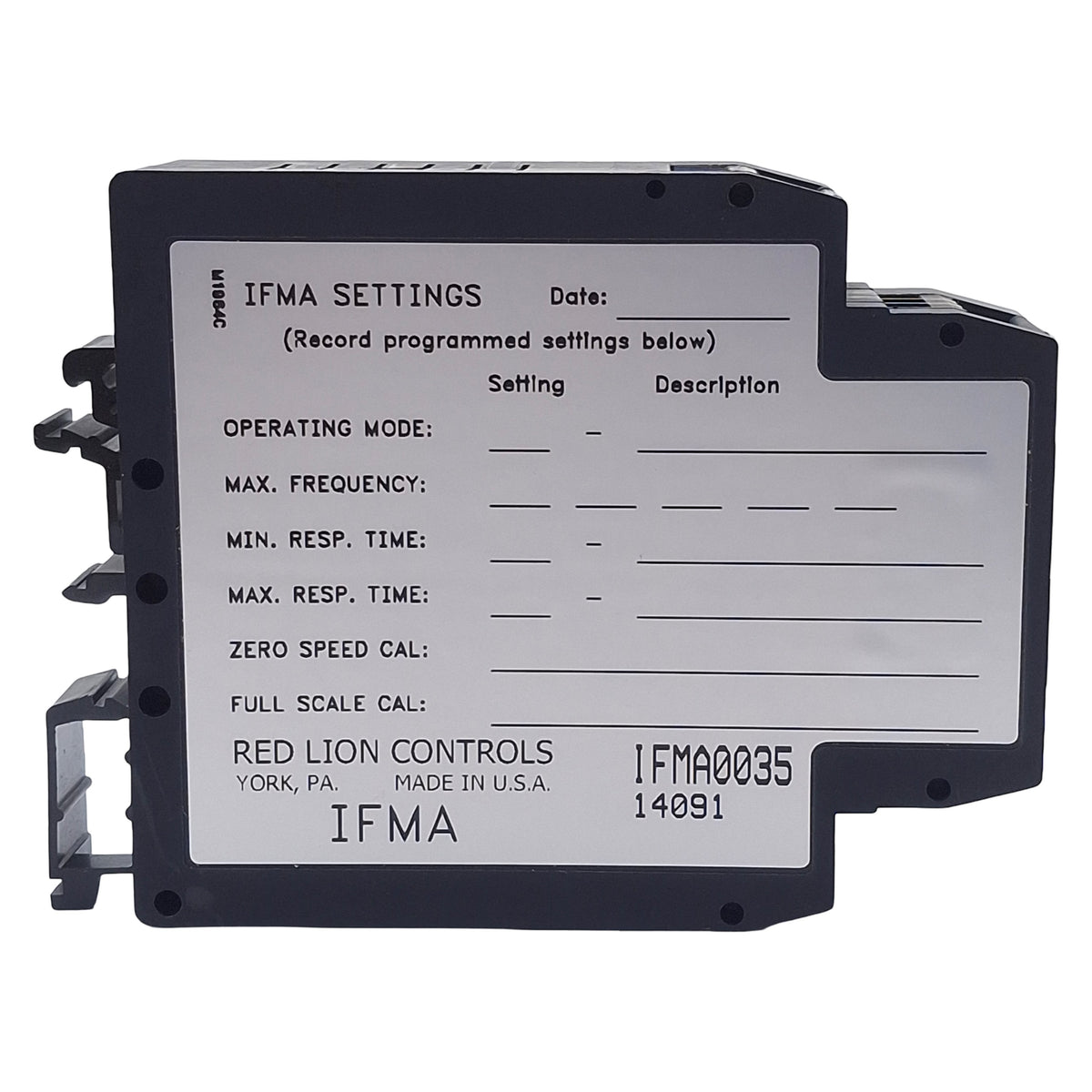 Used Red Lion Controls IFMA0035 DC Frequency to Analog Converter, 9-32VDC, DIN Rail