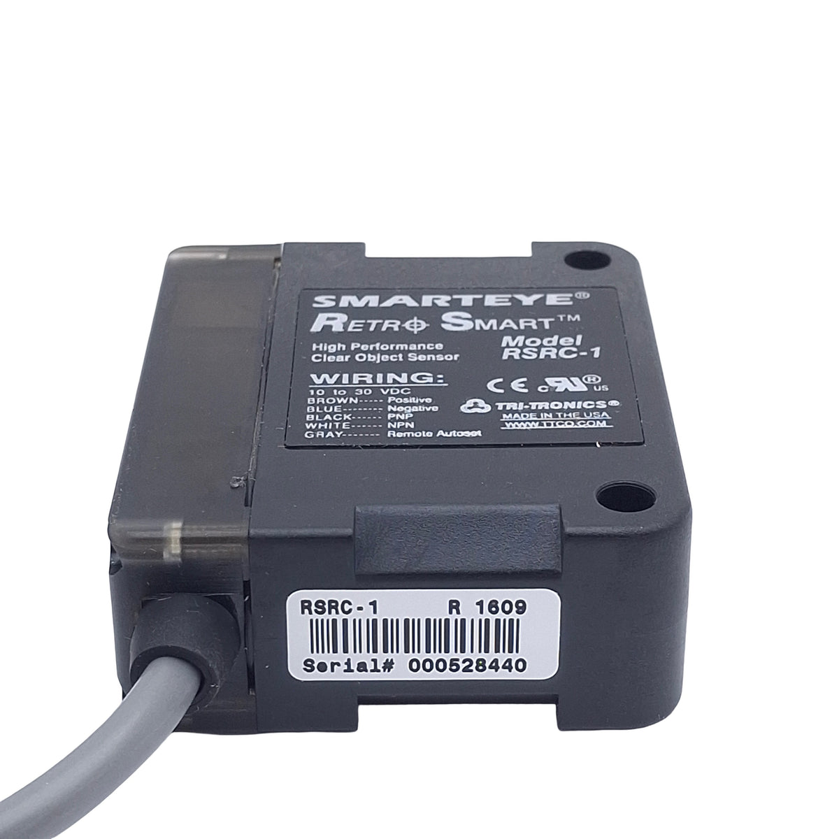 New – Open box Tri-Tronics RSRC-1 Retroreflective Photoelectric Sensor, NPN/PNP, 2.4m Range