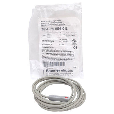 New Baumer Electric IFFM 06N1598/01L Proximity Switch, NPN NO, 0.8mm Range, 10-30VDC