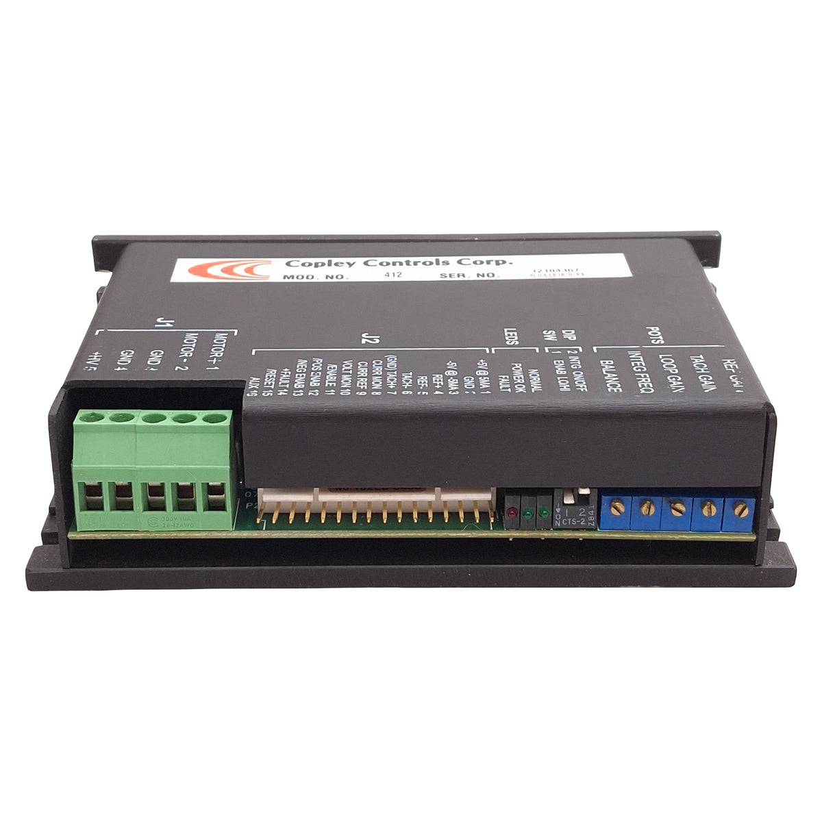 Used Copley Controls 412 DC Brush Servo Amplifier, 24-90VDC Input, 10A 80VDC Output