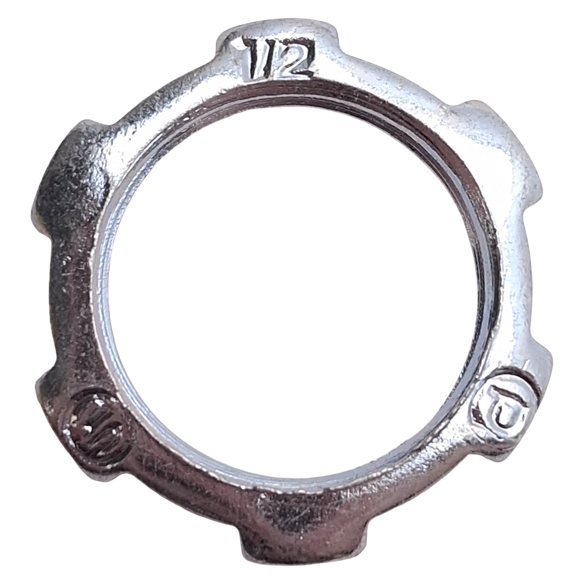 New Hubbell Kellems 00322001LPK50 Zinc-Plated Steel Locknut, 1/2in NPT, 50-Pack