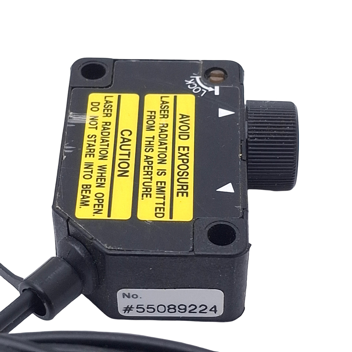 Used  Keyence LV-H32 Adjustable Reflective Sensor Head, 30 to 1000mm Range, 660nm wvl