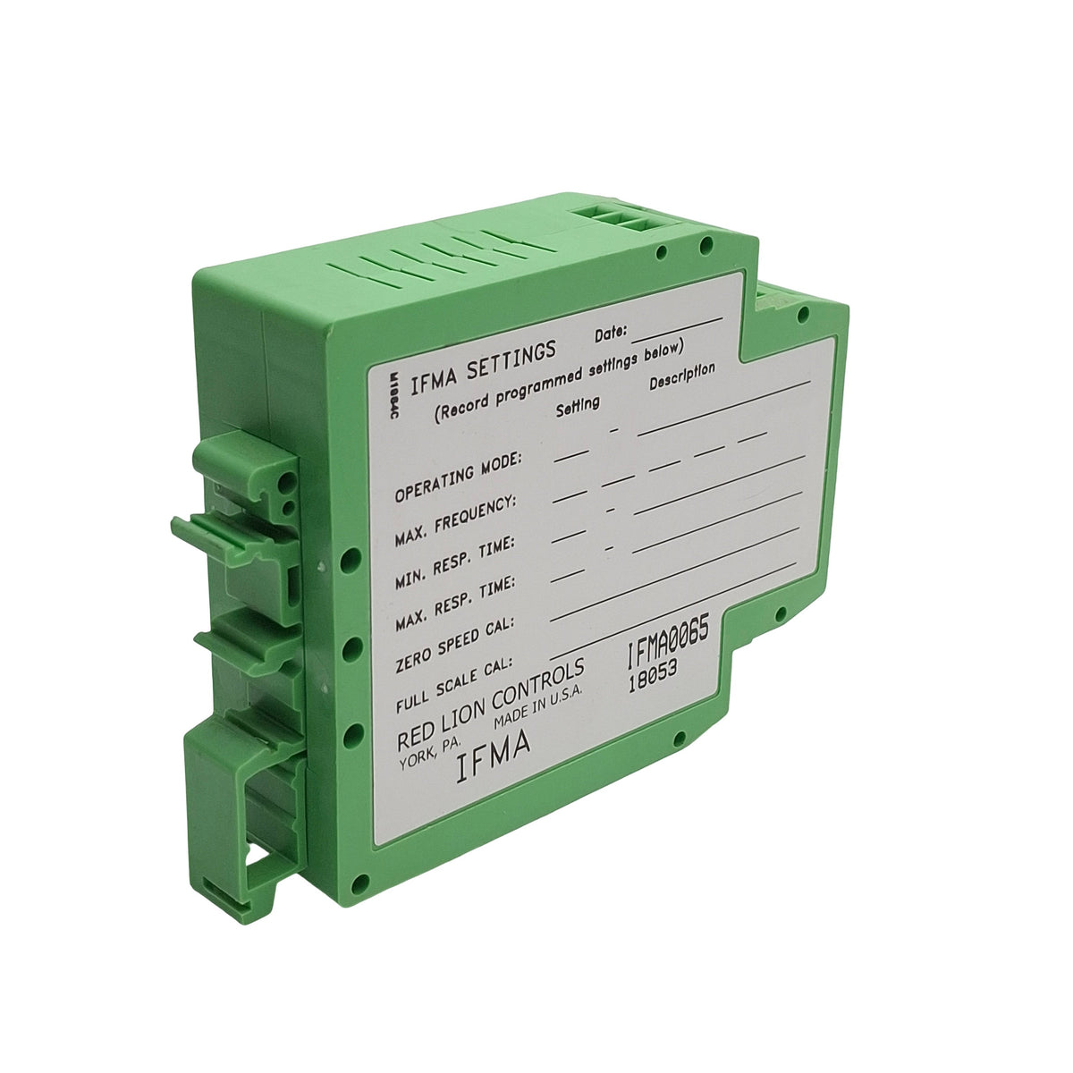 Used Red Lion IFMA0065 Frequency to Analog Converter, In: 0-25kHz, Out: 5V/10V/20mA