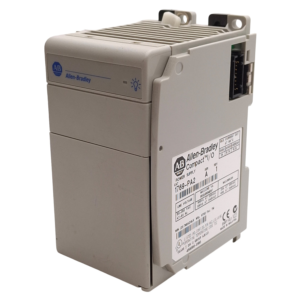 Used Allen Bradley 1769-PA2 CompactLogix Power Supply, 120/240VAC In, 5/24VDC Out