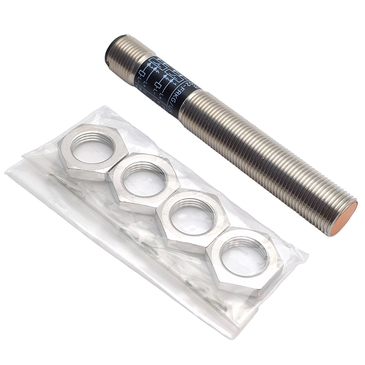New – Open box IFM IF5763 Proximity Sensor, 2mm Range, 10-55VDC, NO/NC, M12 4-Pin Male