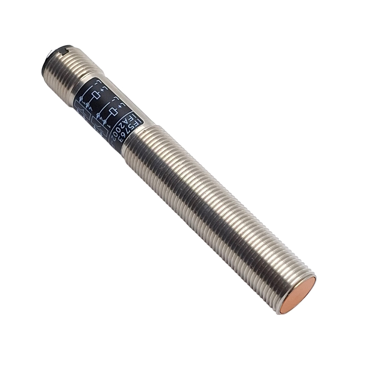 New – Open box IFM IF5763 Proximity Sensor, 2mm Range, 10-55VDC, NO/NC, M12 4-Pin Male