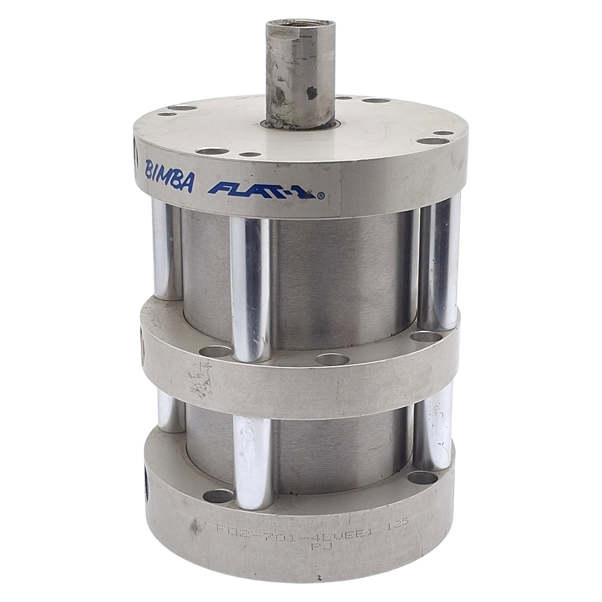 Used Bimba F02-701-4LVEE1.125 Pneumatic Cylinder, ø3in Bore, 1in Stroke, 1.125in RE
