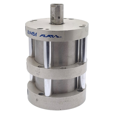 Used Bimba F02-701-4LVEE1.125 Pneumatic Cylinder, ø3in Bore, 1in Stroke, 1.125in RE