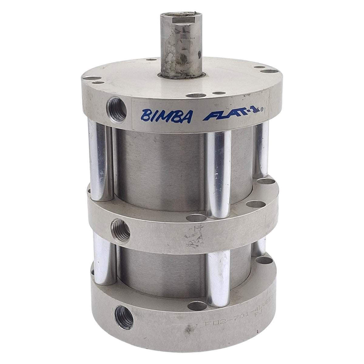 Used Bimba F02-701-4LVEE1.125 Pneumatic Cylinder, ø3in Bore, 1in Stroke, 1.125in RE