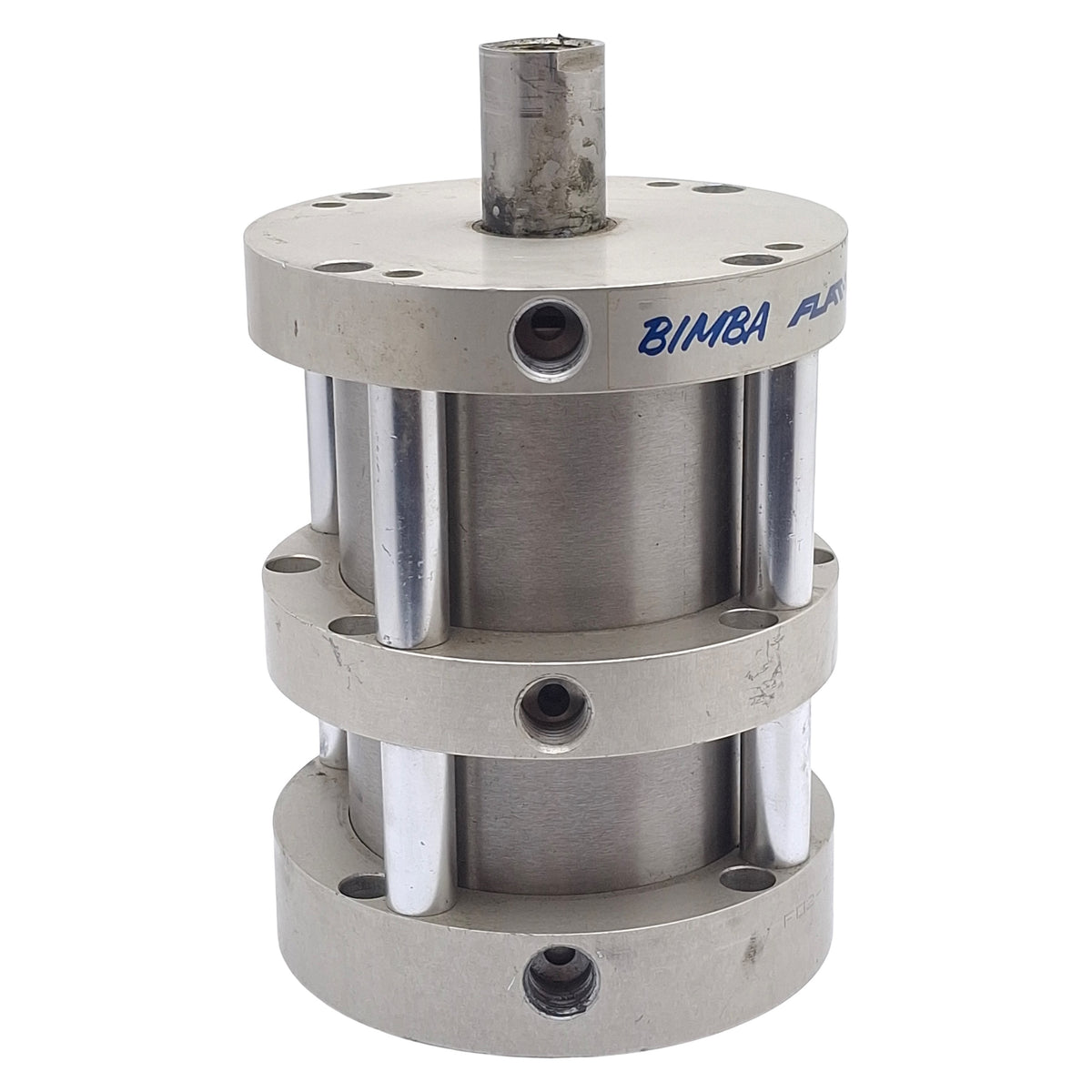 Used Bimba F02-701-4LVEE1.125 Pneumatic Cylinder, ø3in Bore, 1in Stroke, 1.125in RE