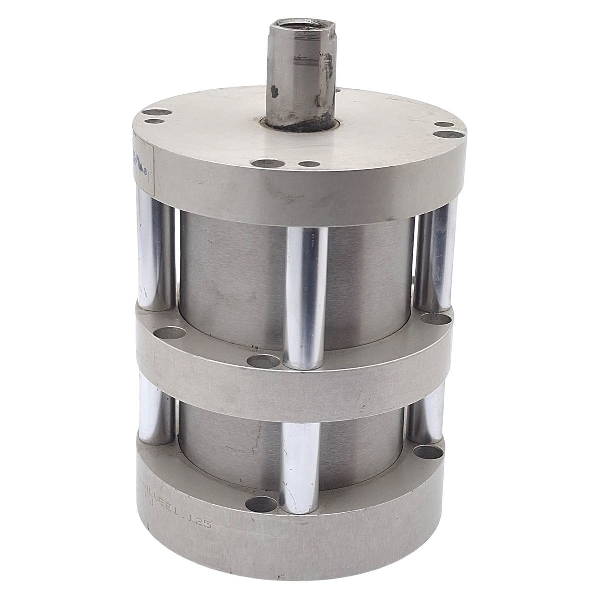 Used Bimba F02-701-4LVEE1.125 Pneumatic Cylinder, ø3in Bore, 1in Stroke, 1.125in RE
