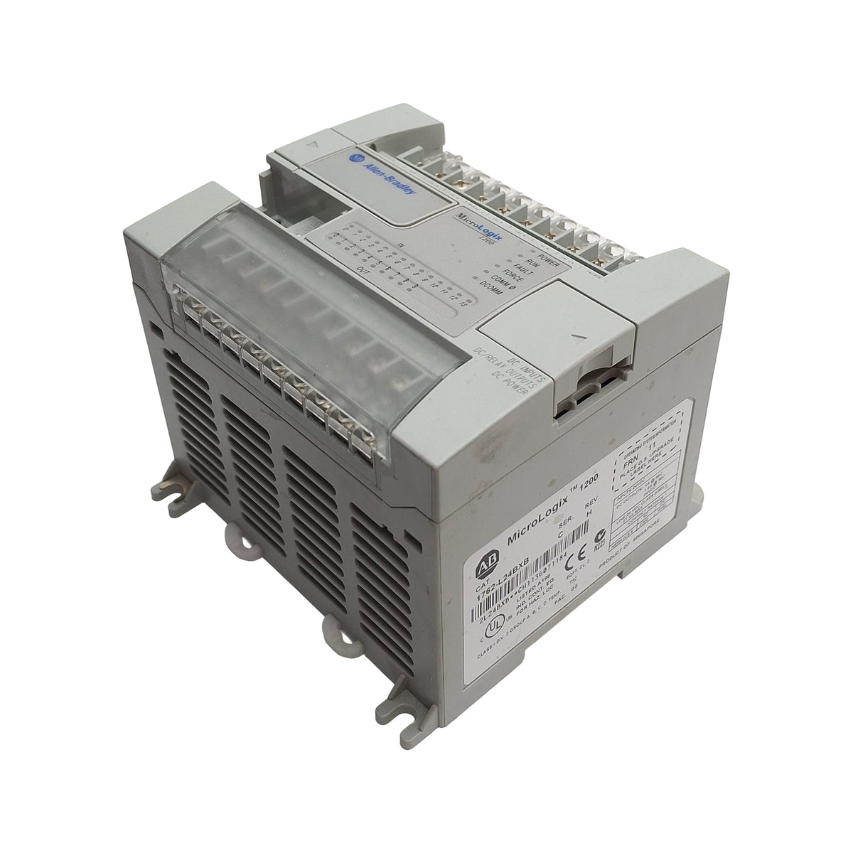 Used Allen Bradley 1762-L24BXB Micrologix 1200 PLC 24 Point 24VDC, 14 Input/10 Output