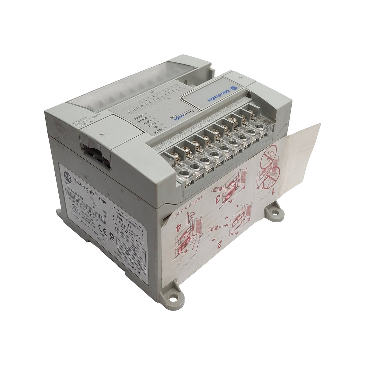 Used Allen Bradley 1762-L24BXB Micrologix 1200 PLC 24 Point 24VDC, 14 Input/10 Output