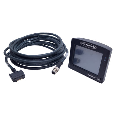 Used Banner RD35 Remote Display w/5m Cable For iVu Remote Sensors, 3.5in Screen