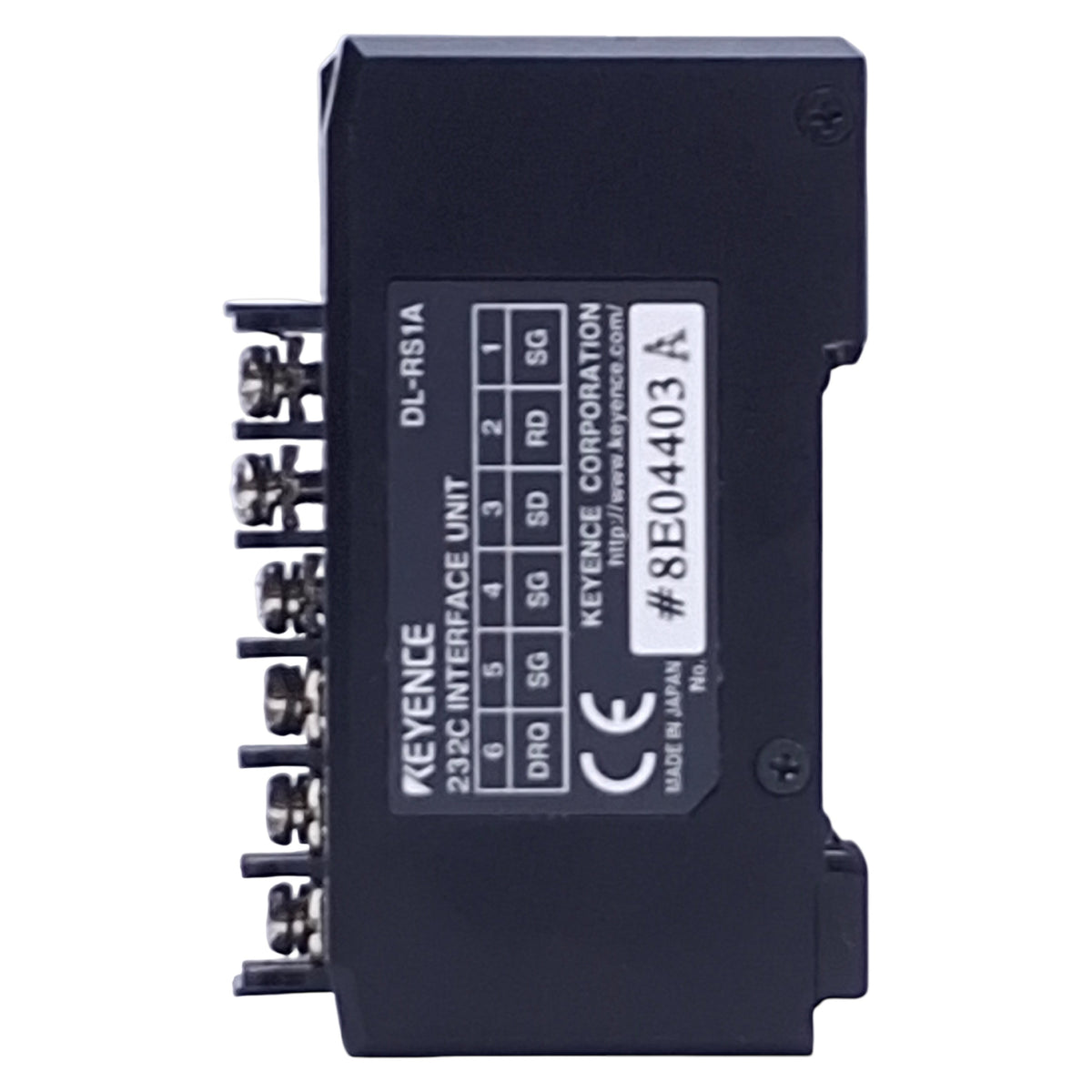 Used Keyence DL-RS1A RS-232C Communication Unit Asynchronous, 20-30VDC 25mA, DIN Rail