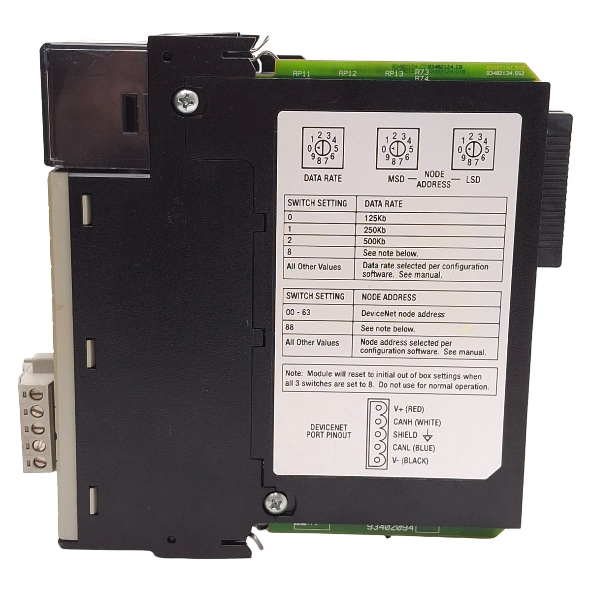 Used Allen Bradley 1756-DNB/C 93402073 ControlLogix DeviceNet Communication Module