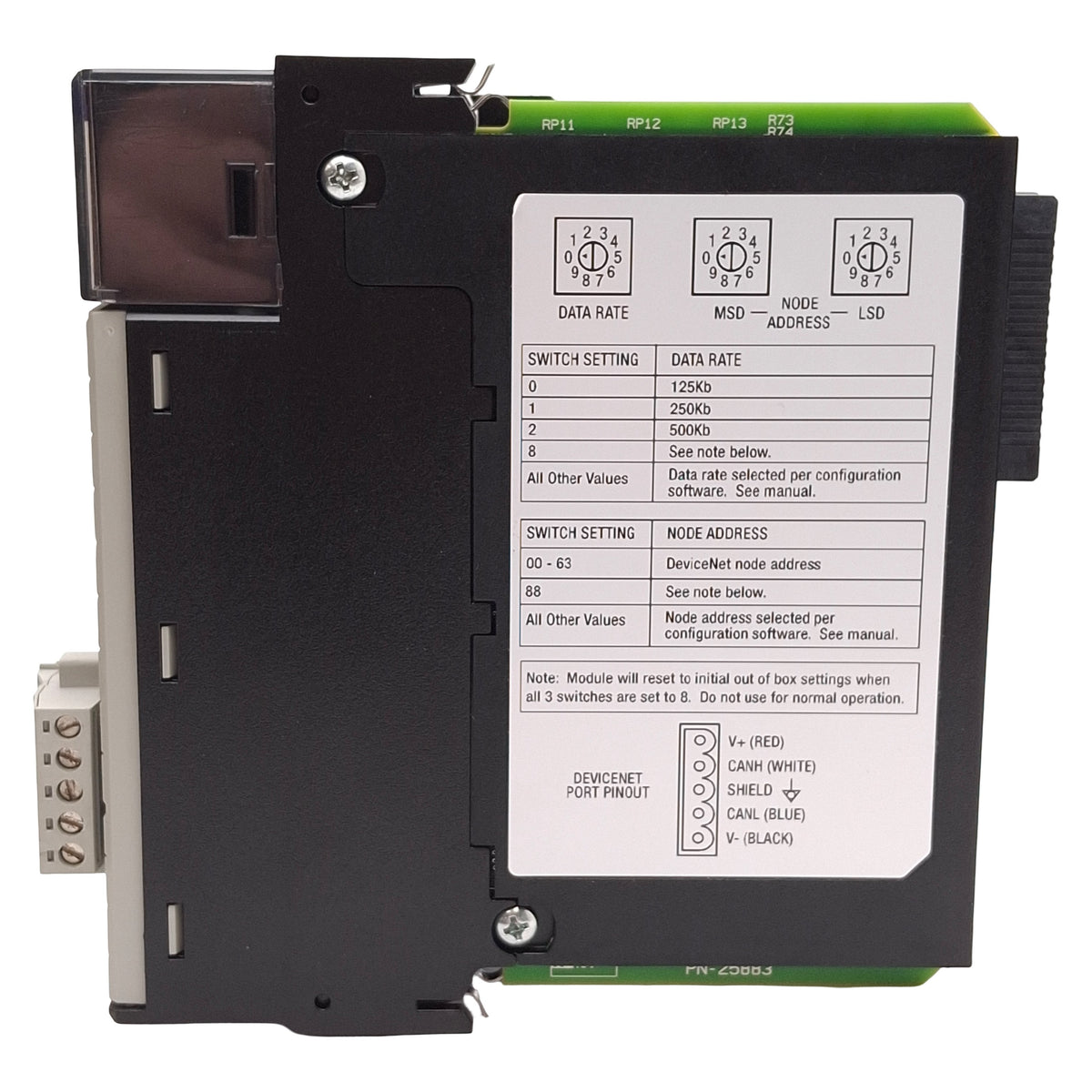 Used Allen Bradley 1756-DNB/D 26558 ControlLogix DeviceNet Communication Module 24VDC
