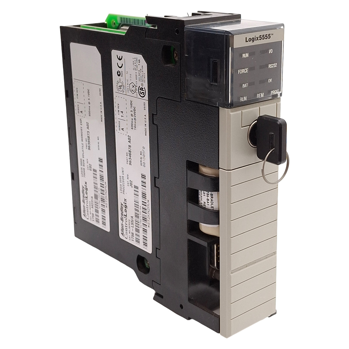Used Allen Bradley 1756-L55/A + 1756-M22/A Logix 5555 Processor + Memory Expansion