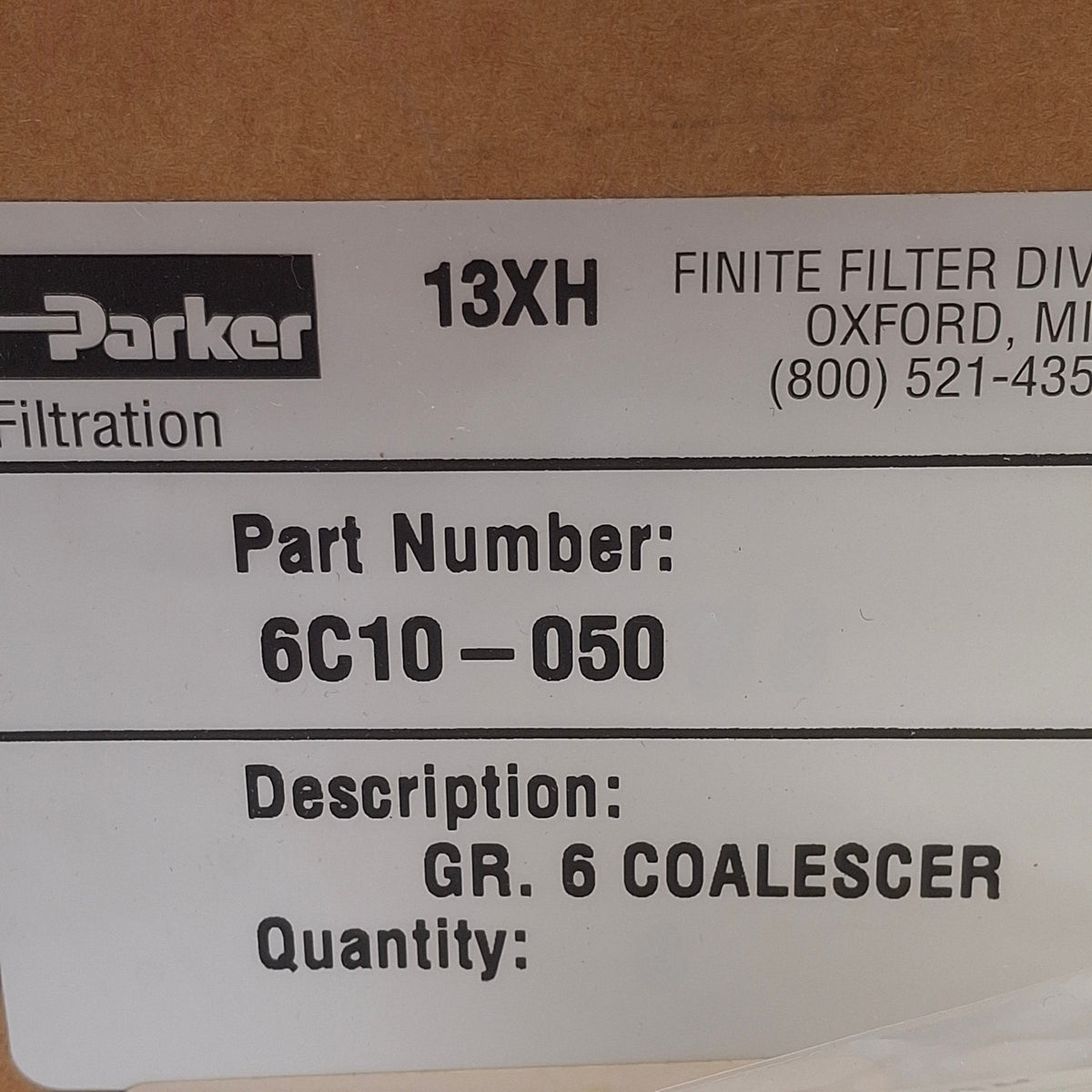 New Lot of 3 Parker 6C10-050 Replacement Element for Finite H-Series Filter Housings